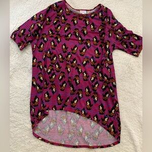 LuLaRoe Disney “Scar” Irma Purple Oversized Tunic Size Large NWOT